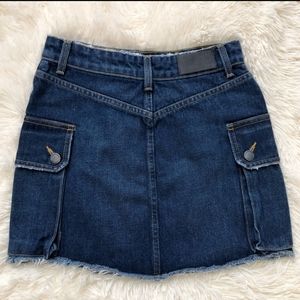 NWT LF Carmar Colin Cargo Denim Mini Skirt Size 25
